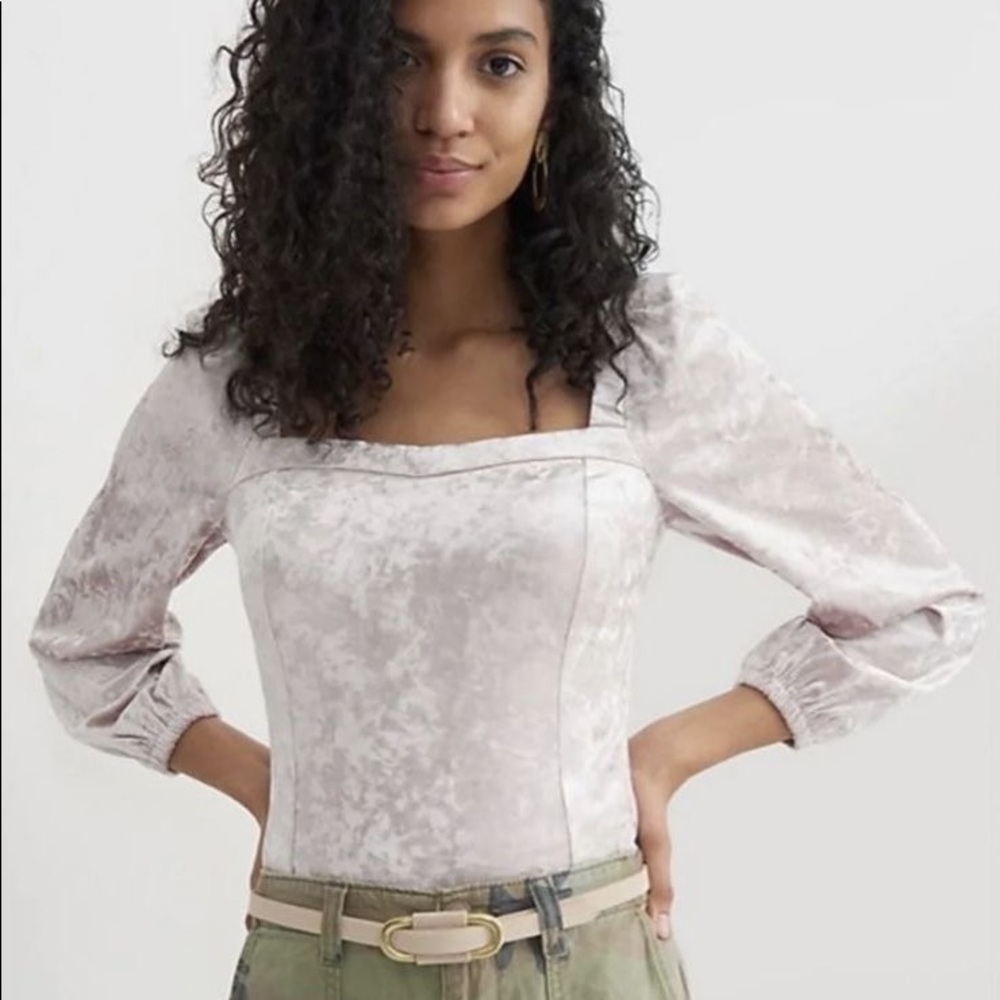 Jasmina Velvet Top by Anthropologie
